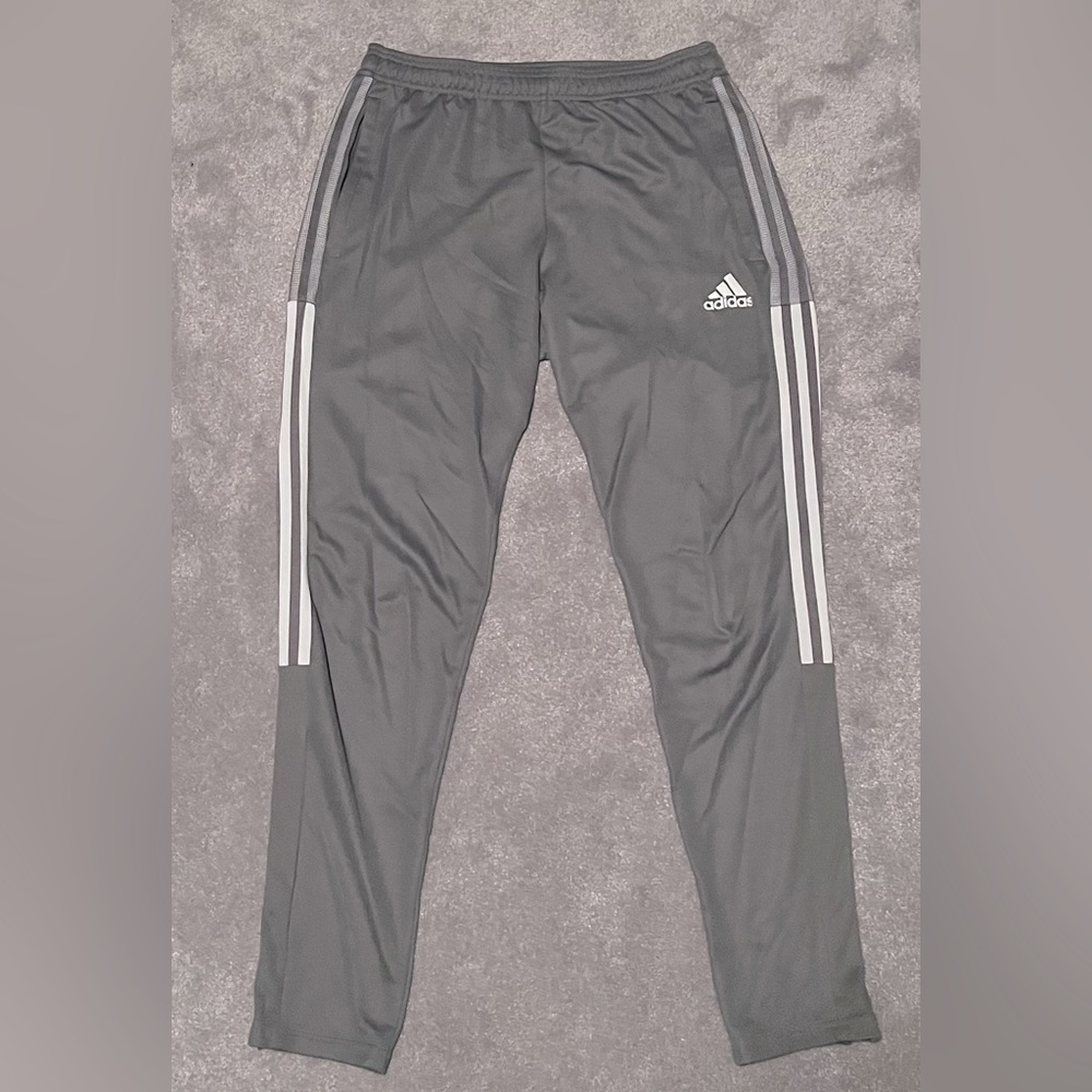 Adidas light grey joggers